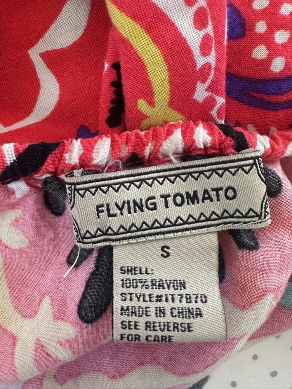 Flying Tomato Boho Halter Top Paisley Print Open Back Tie - Picture 6 of 7